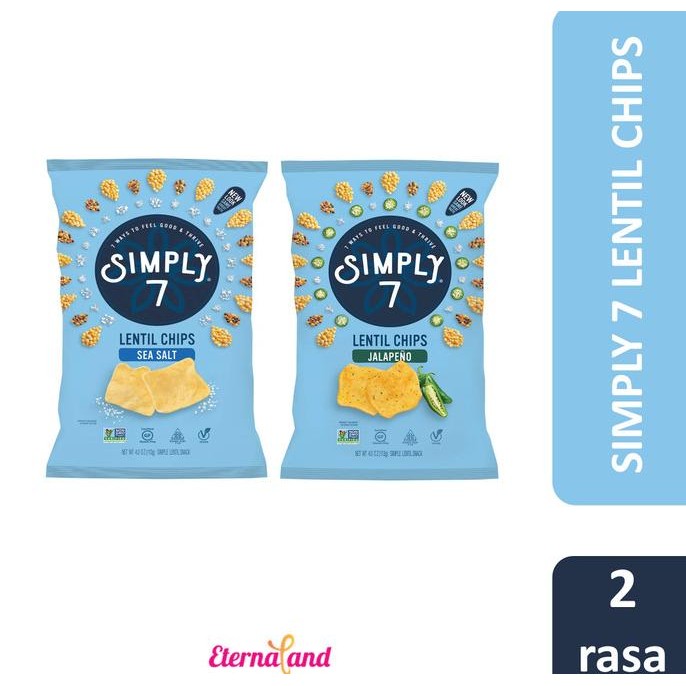 

READY STOCK SIMPLY 7 LENTIL CHIPS - KERIPIK IMPOR USA !!!!!
