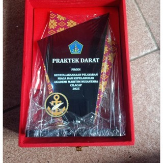 Plakat Akrilik Hitam Batik Custom + Box Bludru