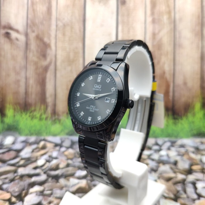 Q&Q Qq Qnq Jam Tangan Wanita Rantai Hitam Qz13J402Y Original