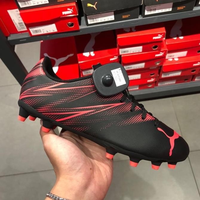 Sepatu Bola Puma Attacanto Fg/Ag Black-Fire Orchid 107477 03 Store_Randra