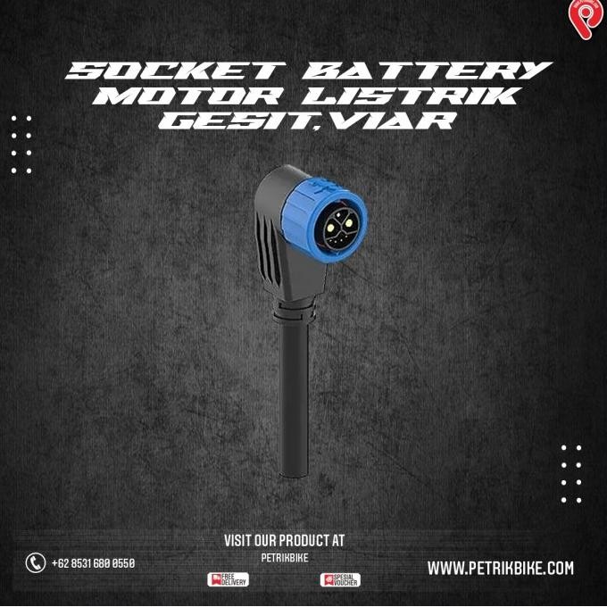 Terbaru Socket Baterai Motor Listrik GESITS/VIAR petr11 Juara