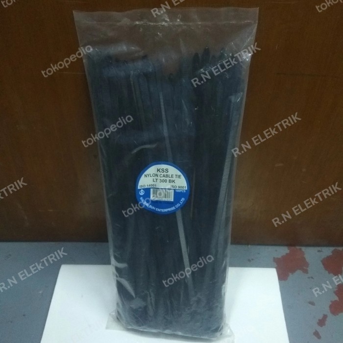 

TERBARU! kable Ties/CABLE TIE KSS LT 300 X 7.6 mm warna Hitam