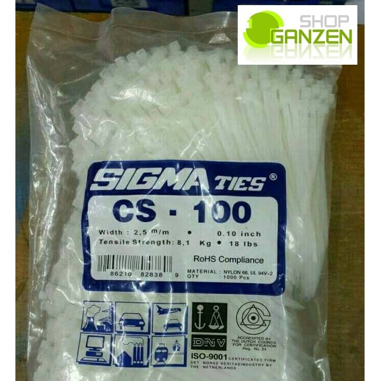 

Cable Ties Sigma CS100 / Kabel ties CS-100 10CM
