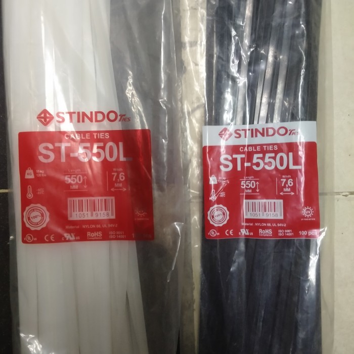 

kabel tis cable ties stindo 7,6 x 550 mm hitam putih tebal termurah