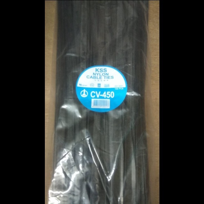 

Kabel Ties KSS CV 450 x 9 isi 100pcs (hitam)