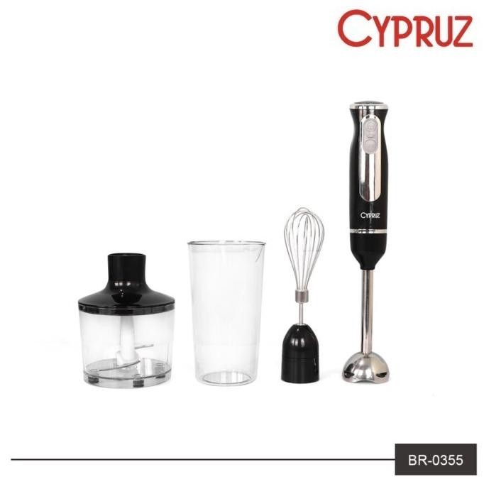 Hand Blender Cypruz Br-0355 Chopper Hand Blender 400 Watt Set 3 In1 Moanaprojectt