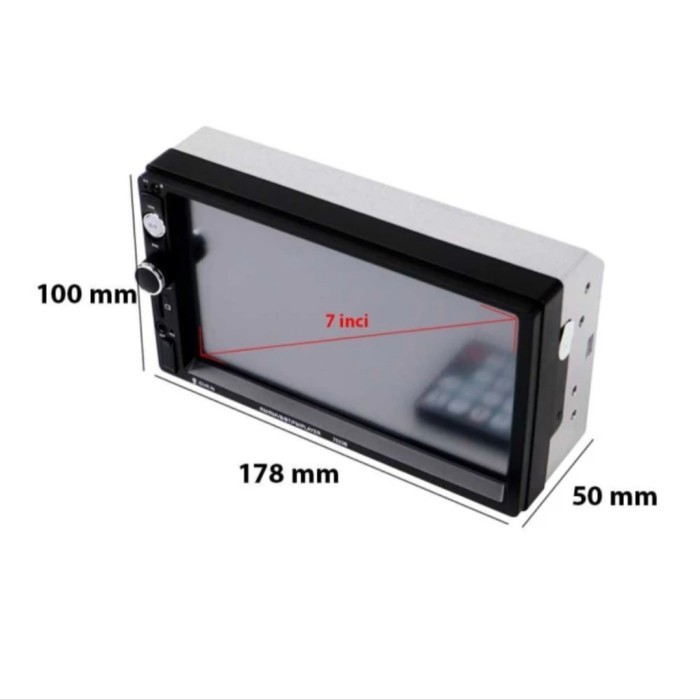 HEAD UNIT TAPE MOBIL DOUBLE DIN + KAMERA MUNDUR REMOTE SETIR AGYA AYLA