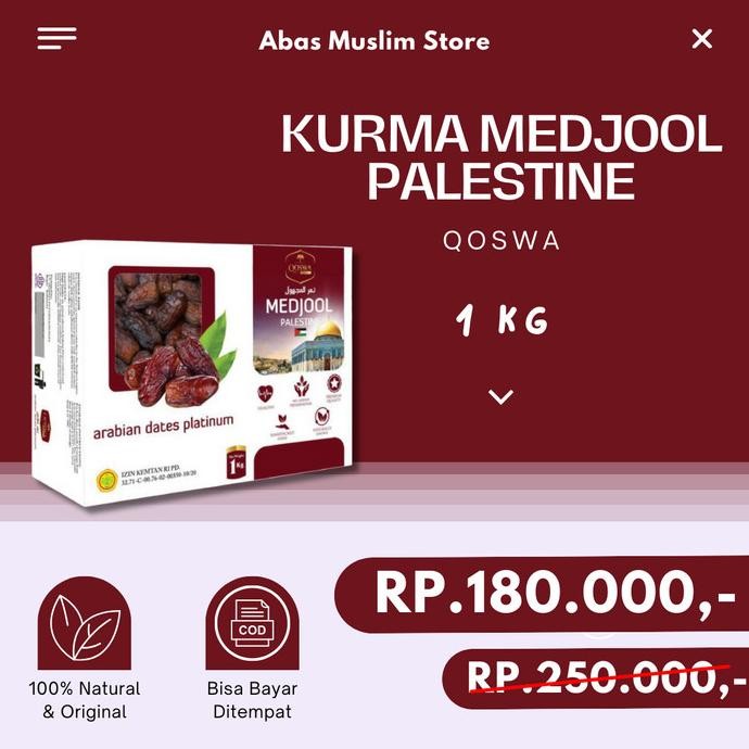 

Kurma Medjool 1 Kg Al Madinah Qoswa Korma Medjol Premium Arabian Dates Mawarmerahhhhh