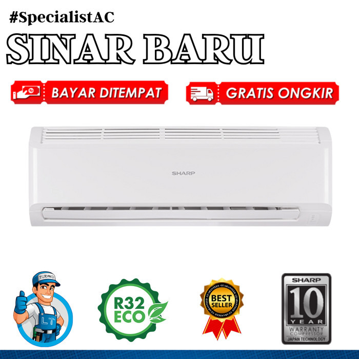 Tukar Tambah AC SHARP Split - R32 - Garuda Series + Pemasangan