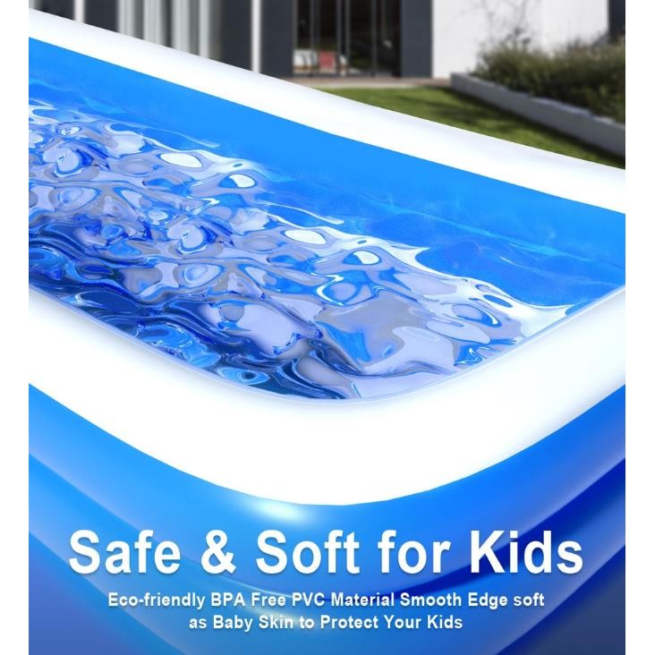 (COD) KOLAM RENANG ANAK 3 METER KOLAM MANDI BOLA UKURAN JUMBO INFLATABLE POOL KOLAM RENANG KARET