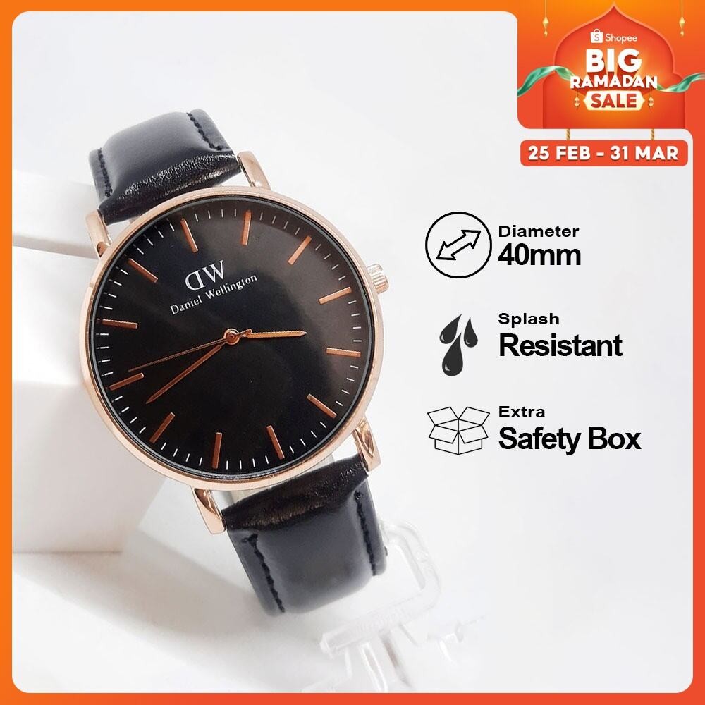 Jam Tangan Cowok Tali Kulit Premium DW1055