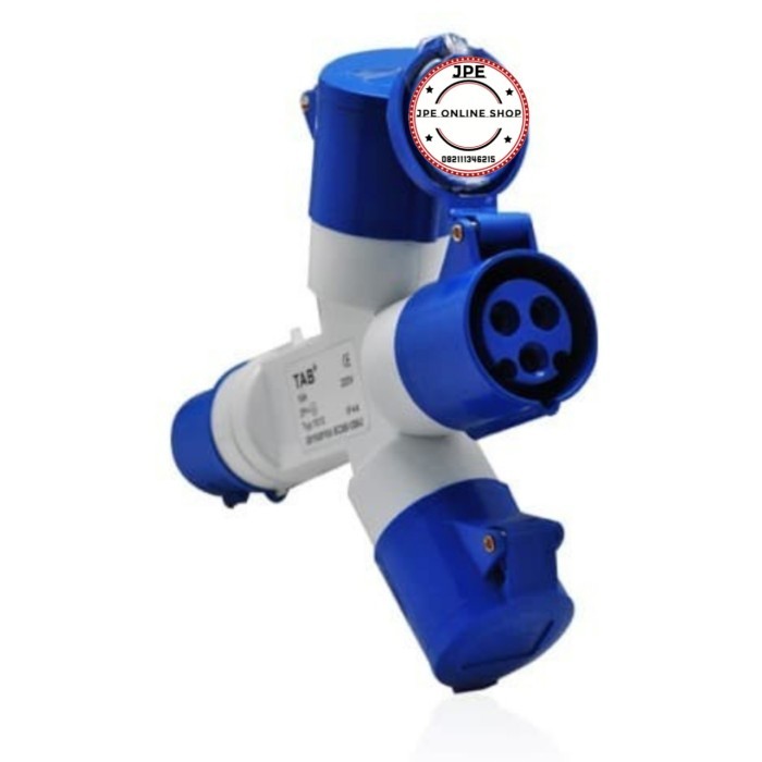 Industrial Stop Kontak Steker Genset 3 Pin 32A Cabang 3 CEE 1023