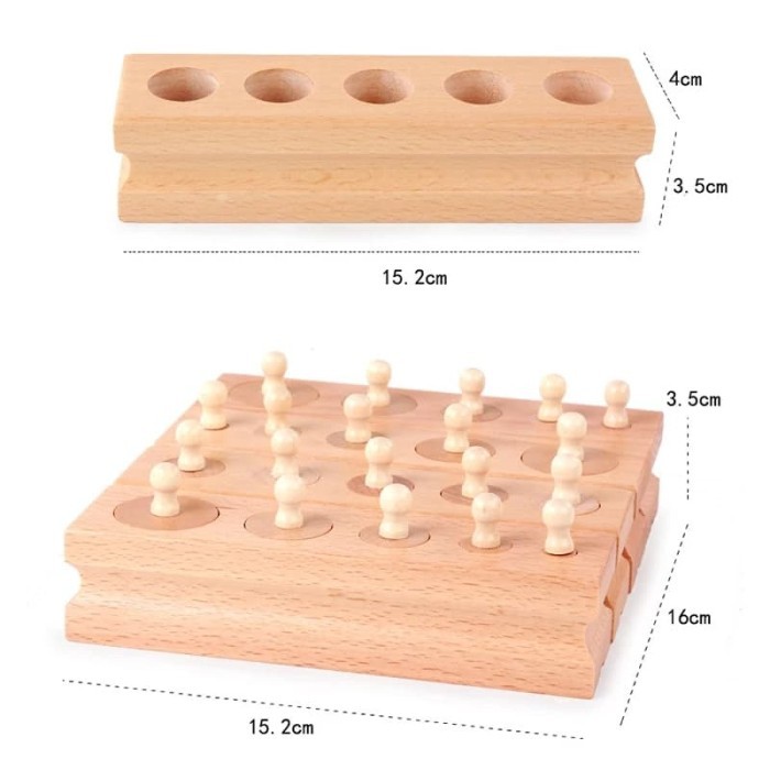 APARATUS MONTESSORI KNOBBED CYLINDER SOCKET SILINDER