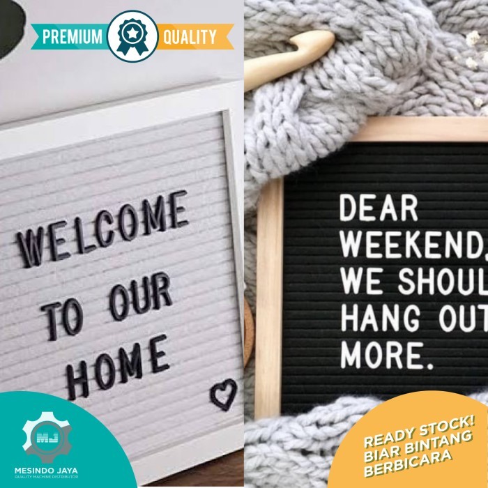

LENGKAP! 1 SET FELT LETTER BOARD / PAPAN HURUF CAFE, PAPAN NAMA BAYI
