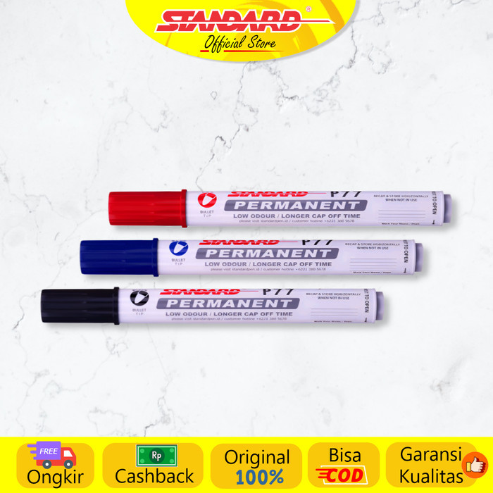 

STANDARD P77 PERMANENT MARKER ISI 12 PCS