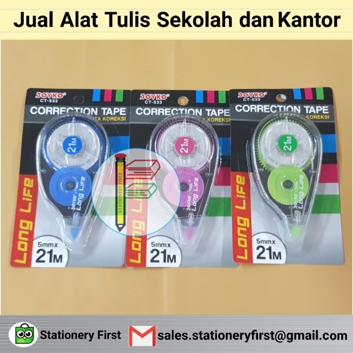 

CORRECTION TAPE JOYKO CT-533 21M GROSIR