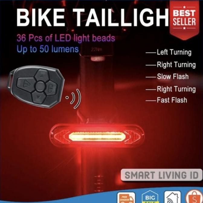 LAMPU BELAKANG SEPEDA SEIN KANAN KIRI WIRELESS REMOTE BK600 ROCKBROS