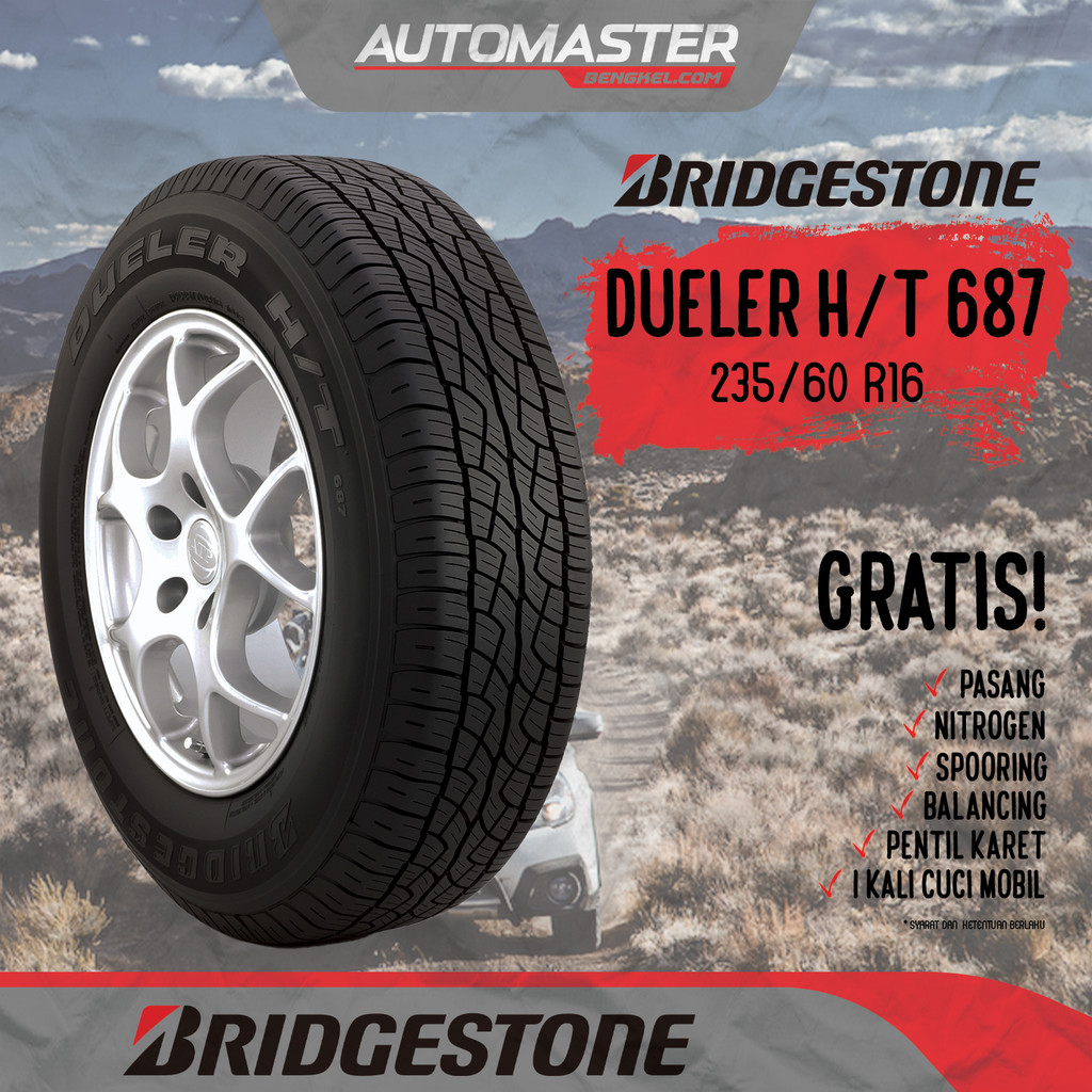Ban Mobil Rush Terios Bridgestone Dueler H/T 687 235/60 R16