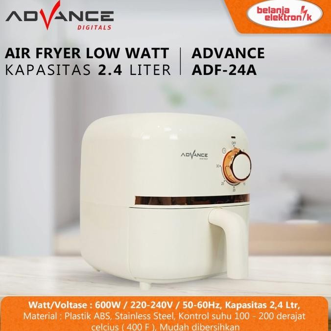 Advance Electric Air Fryer Adf-24A Mesin Penggoreng Tanpa Minyak 2.4 L Took0088