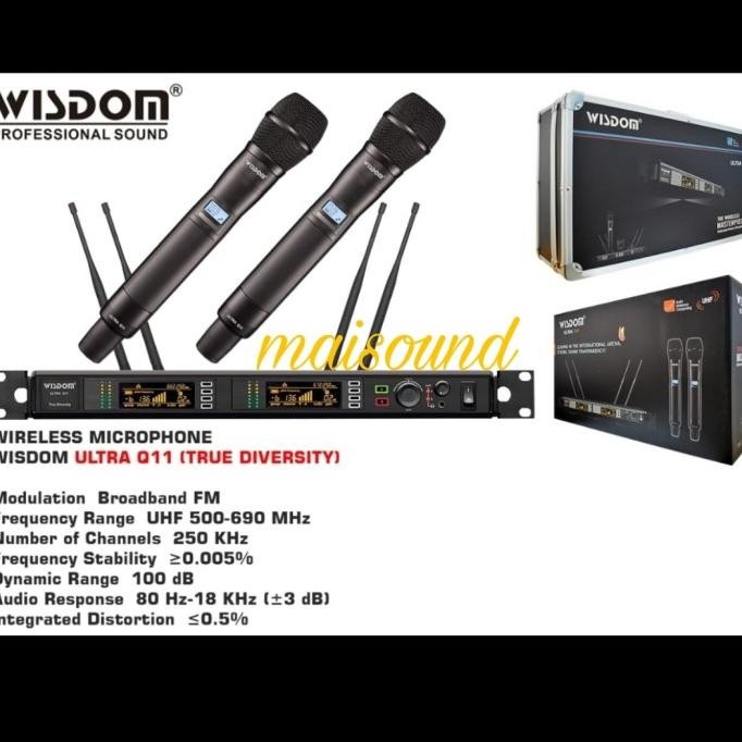 Murah Mic Wireless Wisdom Ultra Q11 Original Handheld Microphone Wisdom Q 11