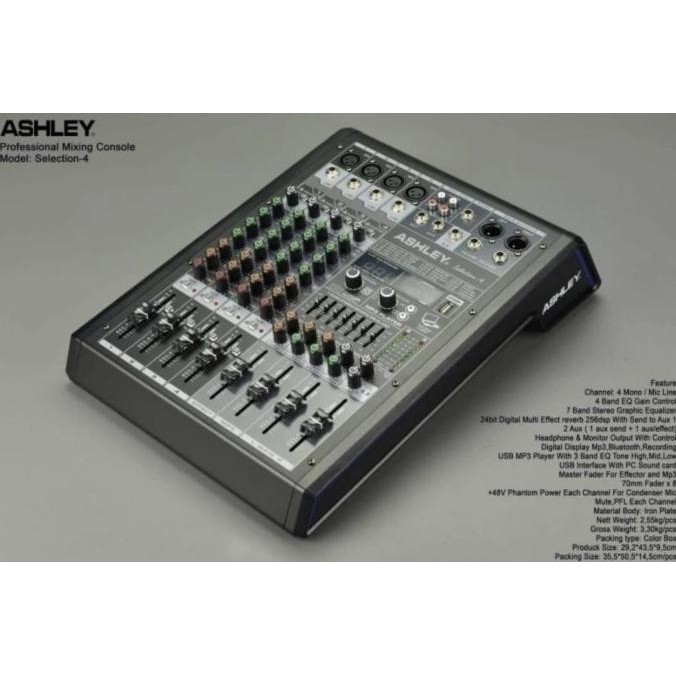 Murah Mixer Audio Ashley Selection 4 - 4 Channel Bluetooth Recording