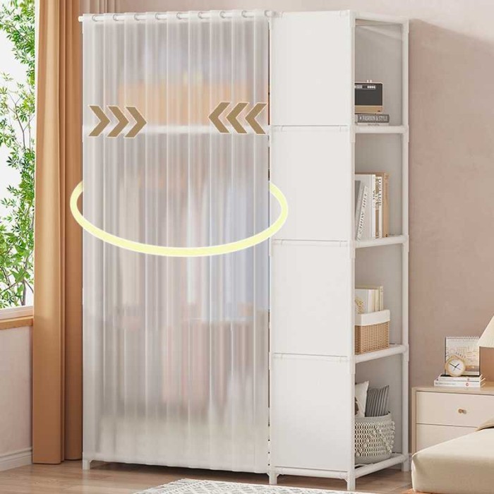 Rak Serbaguna Pakaian Baju Susun Wardrobe Tertutup Tempat yimpanan