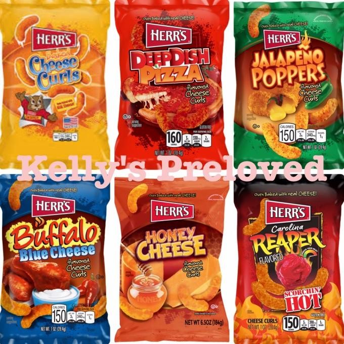 

NEW PRODUK HERR'S CHEESE CURLS | HERRS SNACK IMPORT USA !!!!!