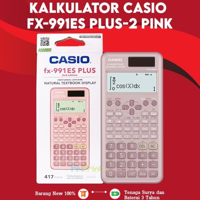 

Kalkulator Casio fx-991ES plus-2 Calculator Scientific Kalkulator Ilmiah Standar fx-991ES PLUS-2 Original Pink Hitam Biru