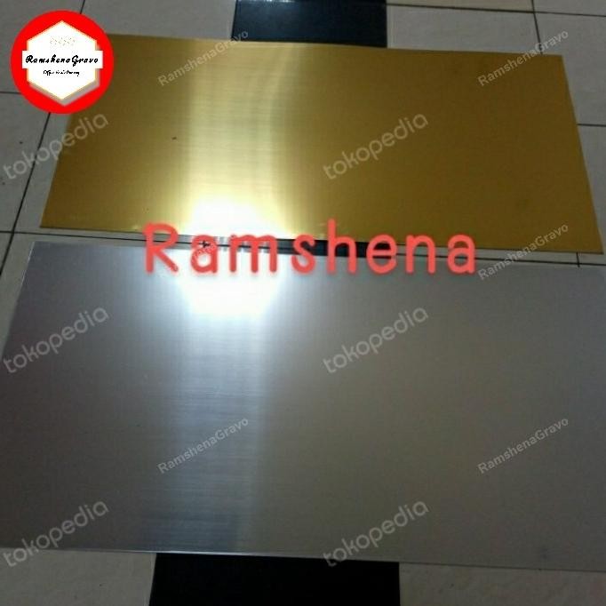 

Promo gravoply silver & gold bahan grafir laser/60x120cm tebal 1.5mm COD