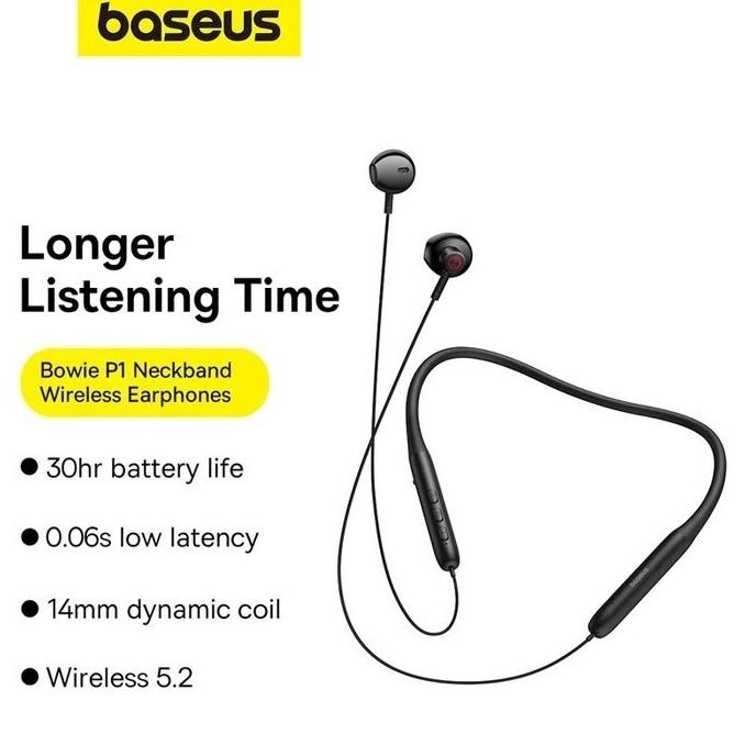 BASEUS Bowie P1 Sport Bluetooth Wireless Earphone Headset Handsfree