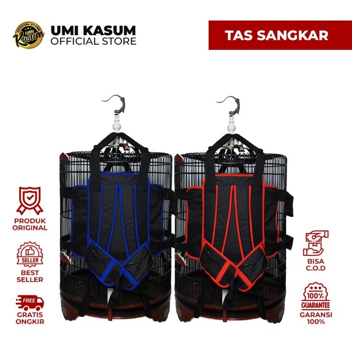 Tas Sangkar Burung Umi Kasum Multifungsi Kandang Kotak dan Bulat
