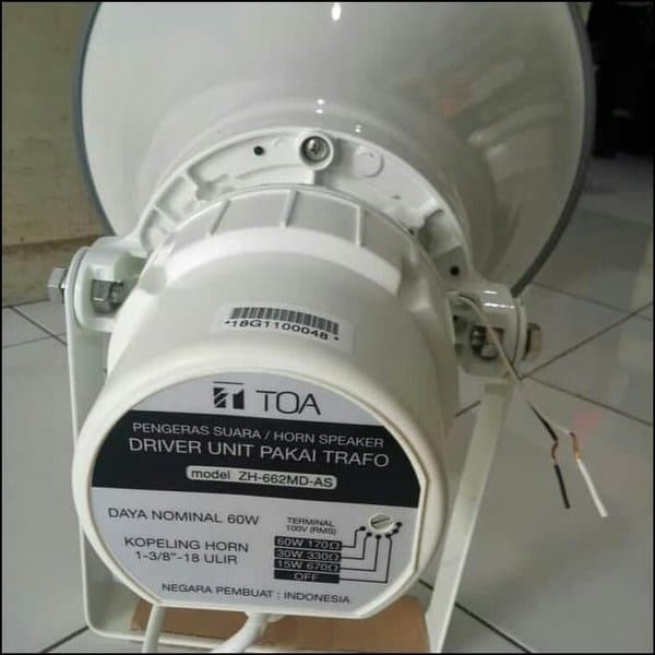 Horn Speaker TOA ZH 662 TMD Toa ZH-662 TMD Toa ZH662 TMD ( Matching Trafo) Original Terbaru