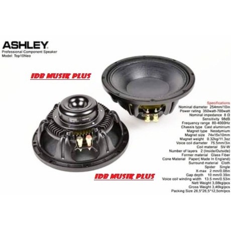 Speaker Component 10 inch Ashley Top10Neo Top 10Neo Top 10 Neo Terbaru Berkualitas