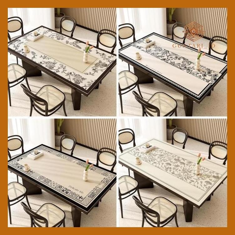 Taplak Meja Makan Bahan Kulit Anti Slip/Alas Meja Kerja/Ruangtamu/Meeting/Taplak Meja Makan Aestheti