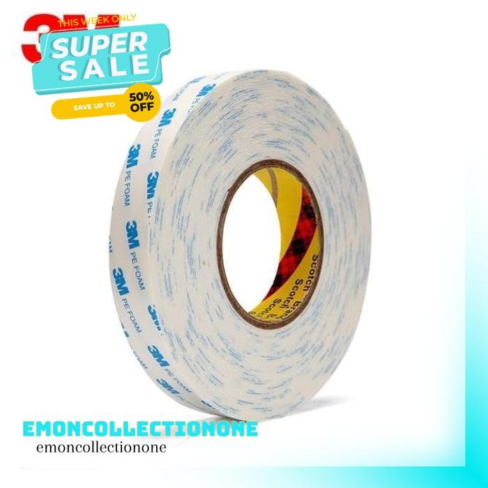 

PE FOAM SELOTIP BUSA MOBIL MOTOR 2MMX4M DOUBLE TAPE 3M PEREKAT 1600 T TERMURAH