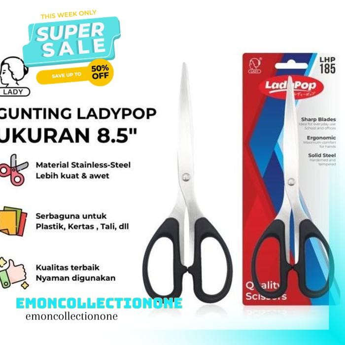 

STAINLESS BESAR 8.5 INCH SCISSORS SC 848 GUNTING KERTAS 8.5" 185 BEST SELLER