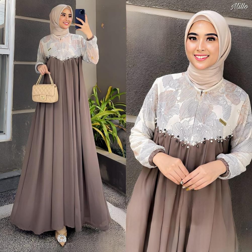Beli 2 Lebih Murah Najah Fashion02 Kifara Dress Kondangan Elegan Gamis Cringkel Terbaru Lebaran 2025