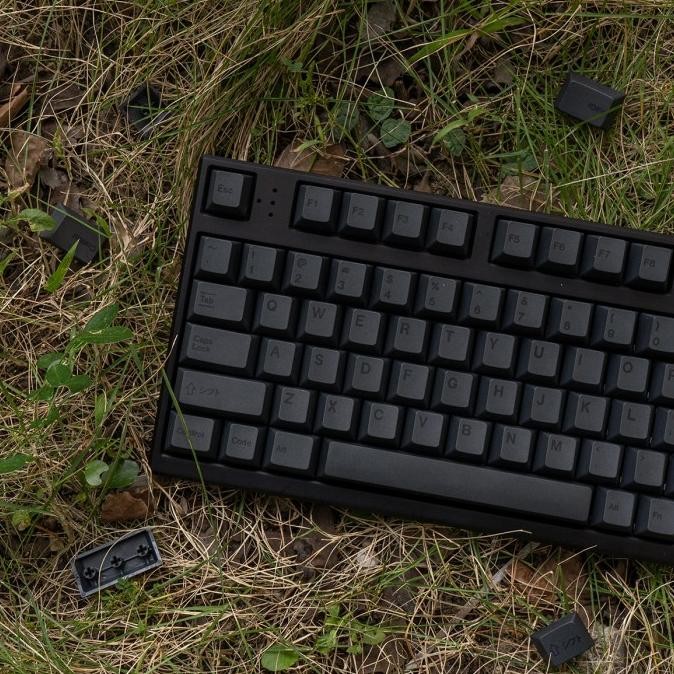 Goodseries| Yongqiu Black on Black BoB Japanese Root PBT Dye Sub Cherry Profile Minimalist Keycaps G