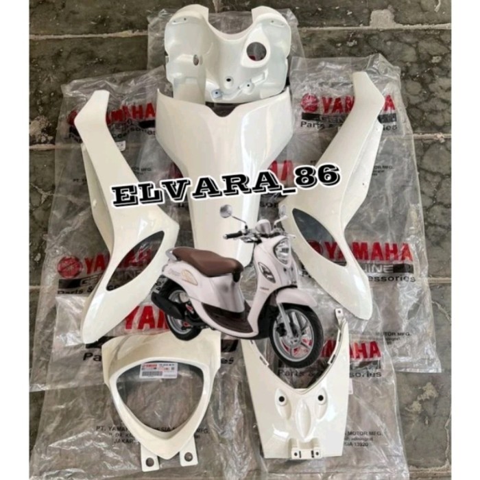 Cover body depan full set Yamaha Fino sporty 125 Original Cream