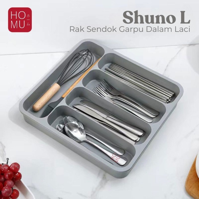 Homu Shuno L Drawer Cutlery Organizer Utensils Storage