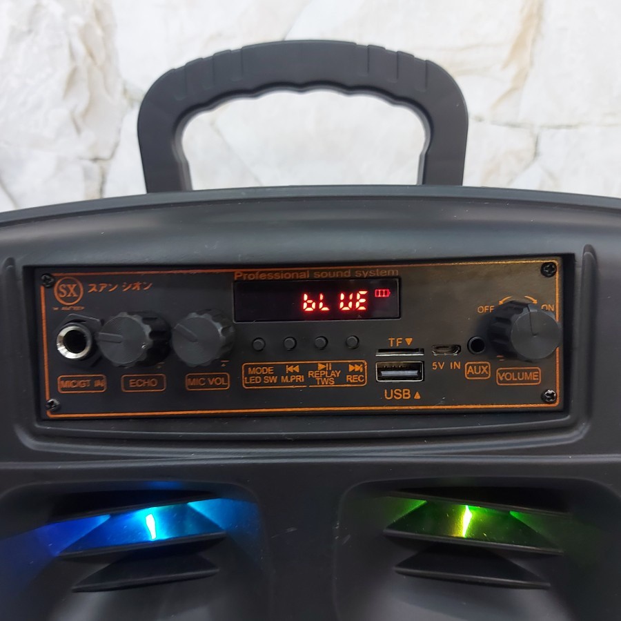 COD SPEAKER BLUETOOTH KARAOKE 8'5 INCH SX-813 PLUS MIC KARAOKE X-BASS//SALON AKTIF X-BASS