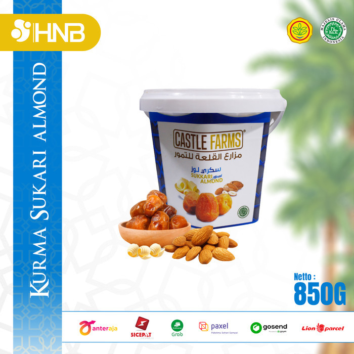 

Kurma Sukari Mixed Almond 850gr Castle Farms High Quality Sukari Ember