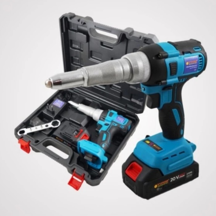 ] TORA CORDLESS RIVET PORTABLE 20V Riverter Baterai Mesin Bor Riveting