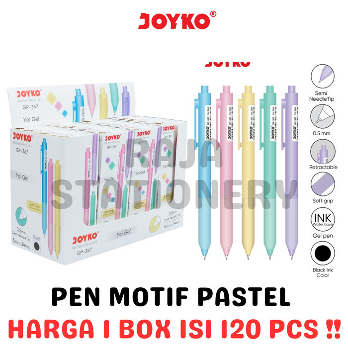 

JOYKO GEL PEN 0.5 BLACK PEN PULPEN JOYKO CETEK HITAM GP-367 [120PCS]