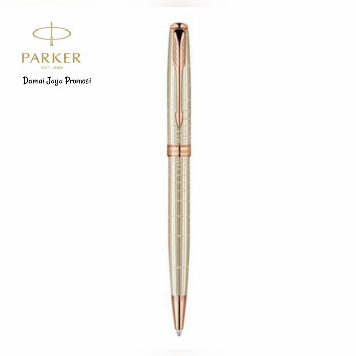 

Pen Parker Sonnet 13 Silver Gold Premium Mewah Original Trim Ballpoint