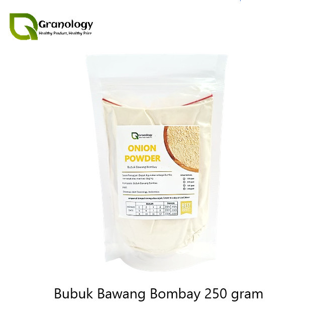 

Ready Bawang Bombay Bubuk / Pure Onion Powder (250 Gram) By Granology Best Seller