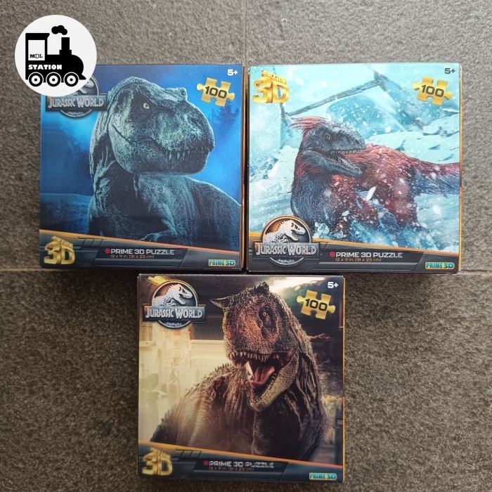 TERBARU Jurassic World - PRIME 3D PUZZLE 100 Pcs (Puzzle Dinosaurus)