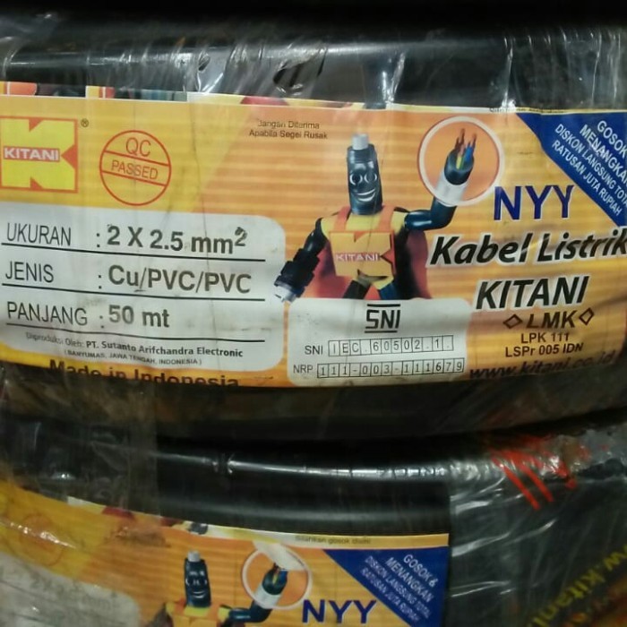 Kabel 2X2,5 Mm Nyy Kitani Original Kabel Listrik Kabel Tunggal