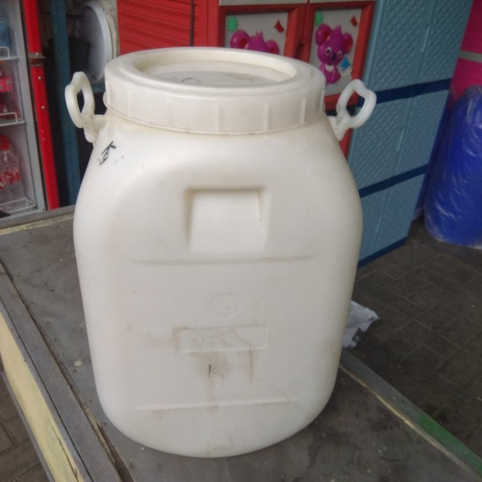 Tong Plastik Putih/Drum Air/Tong Sampah/Tempat Sampah Tebal(Second) Terlaris
