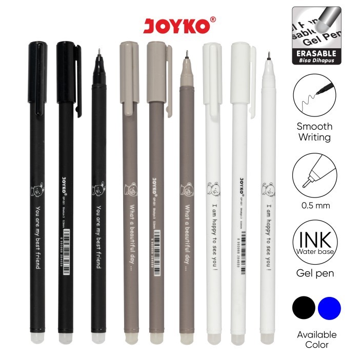 

LIMITED EDITION ERASABLE GEL PEN PULPEN BISA DIHAPUS JOYKO GP-321 SHOKYO 3 GEL 0.5 MM KODE 899